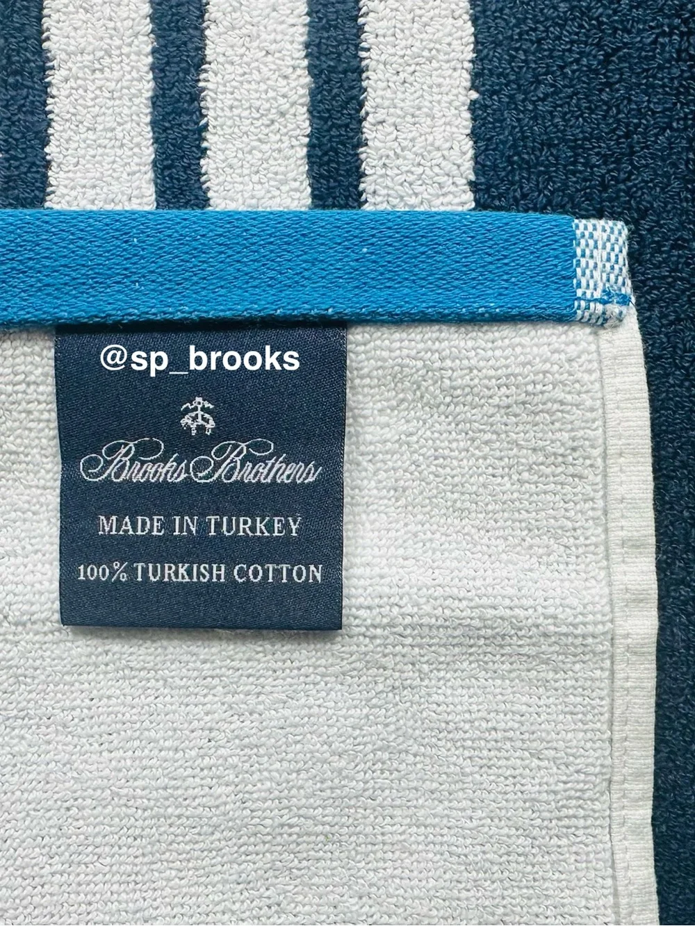 🎁2PC Brooks Brothers Bath Mats - Turkish Cotton Bath Mats - Stripe - 30.5x19.5